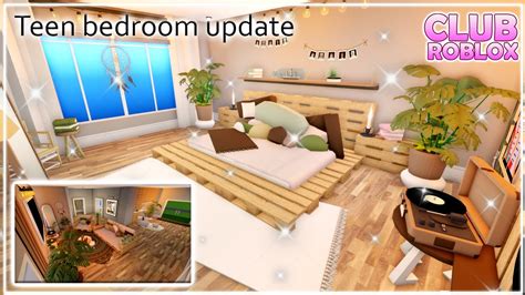 Club Roblox teen bedroom update build FULL cozy house Speed build ...