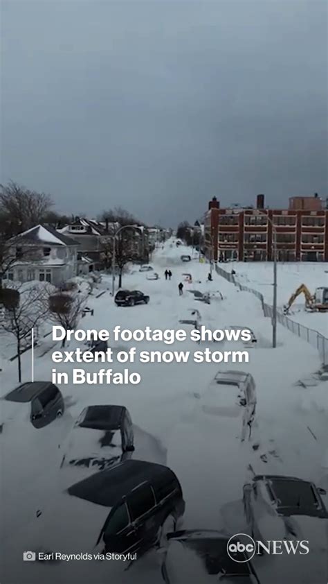 Drone footage shows snow-hit Buffalo, NY | unmanned aerial vehicle ...