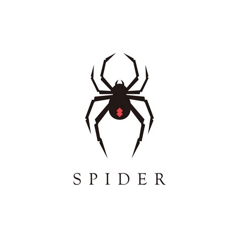 Black widow spider logo vector illustration 20232364 Vector Art at Vecteezy