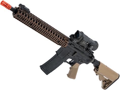 EMG Colt Licensed Daniel Defense M4A1 SOPMOD Block 2 Airsoft AEG (Model: M4A1 / Tan Furniture ...