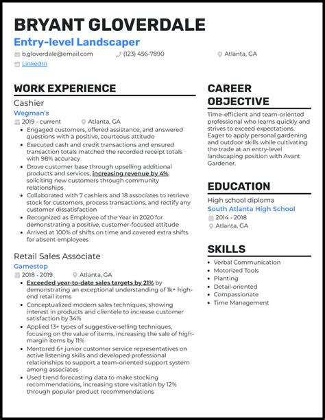 9 Landscape Worker Resume Examples [& Templates]