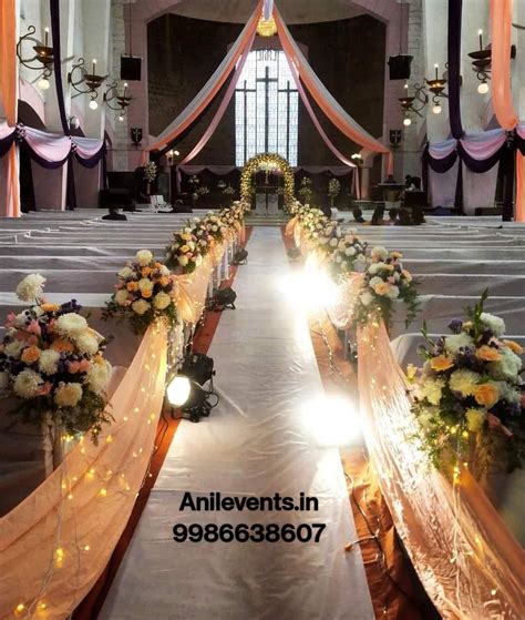 flower decoration for wedding in Church – Anil Events Bangalore