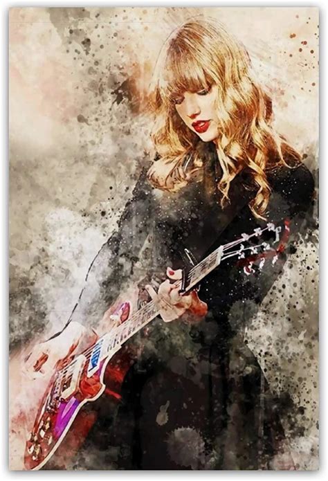 Taylor Swift Wall Art Canvas Music Singer Taylor Swift Watercolor ...