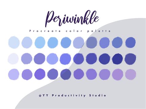 Periwinkle Procreate Color Palette Color Swatches Ipad | Etsy