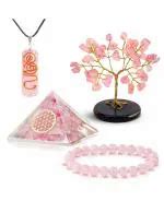 Buy Reikved Rose Quartz Healing Crystals Set Kit Crystal Tree Good Luck ...