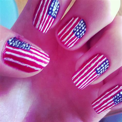 American flag nail art | American flag nails, Flag nails, Nails