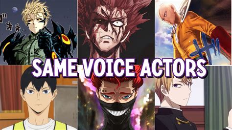 One Punch Man Voice Actors in Other Anime - Part 2/2 - YouTube