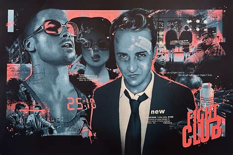 Original Fight Club Movie Poster - Brad Pitt - Edward Norton