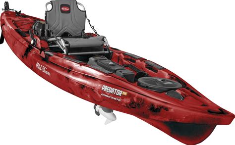 Old Town Predator MK Fishing Kayak with Motor and Rudder (Black Cherry ...