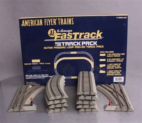 American Flyer 6-49990 S Scale Fastrack Outer Passing Loop Track Pack/Box 23922499905 | eBay