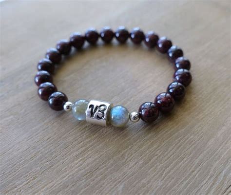 Capricorn Bracelet Capricorn Zodiac Bracelet Red Garnet