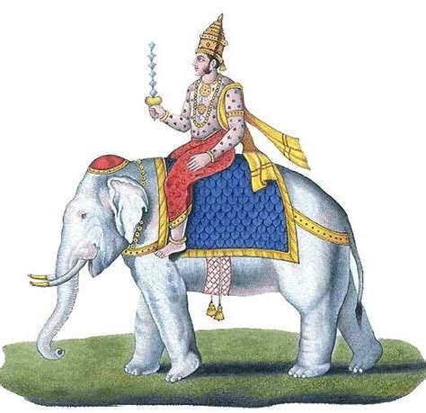 Lord Indra with Vajra upon Airawat (king of the elephants). IS SHARMA | Hindu art, Hindu gods ...