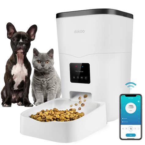 Dokoo Automatic Cat Feeder App Control - Wi-Fi Enabled Smart Cat Food Dispenser with Portion ...