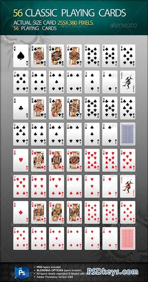 56 Classic Playing Cards 6635594 » Free Download Photoshop Vector Stock image Via Torrent ...