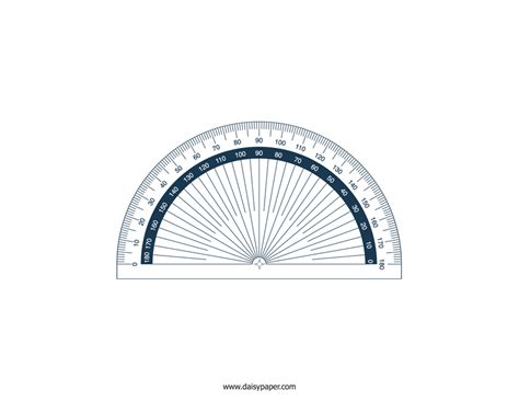 Printable Protractor PDF – Daisy Paper