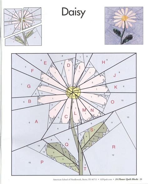 Printable Free Paper Pieced Flower Patterns