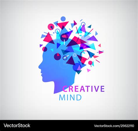 Creative mind human head logo concept Royalty Free Vector