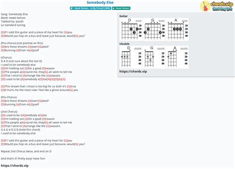 Chord: Somebody Else - tab, song lyric, sheet, guitar, ukulele | chords.vip