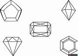 Gems Coloring Page  Easy Drawing Guides sketch template