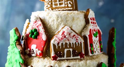 Gingerbread House Cake- Gingerbread Village Layer Cake - The Seaside Baker