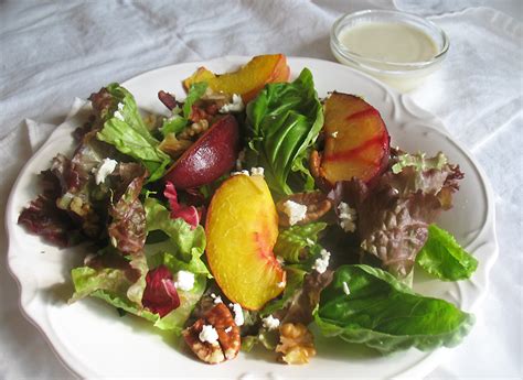 Roasted Fruit Salad with Creamy Goat Cheese Dressing | Lisa's Kitchen | Vegetarian Recipes ...