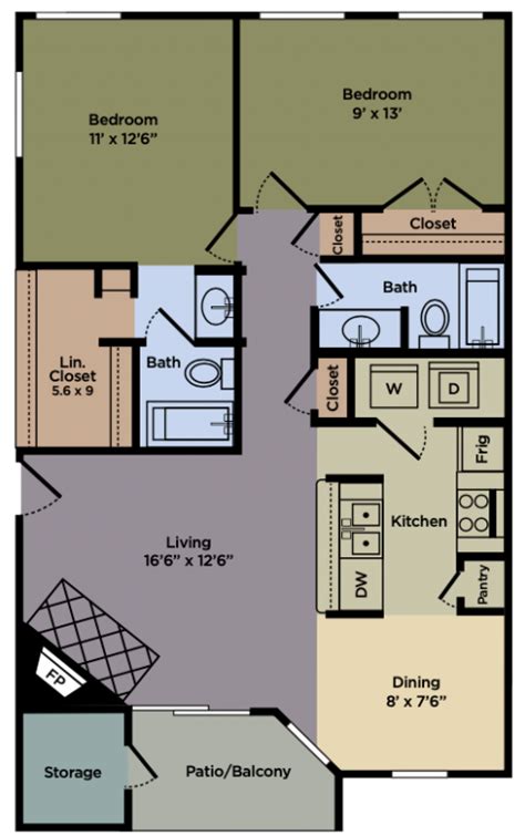 Floor Plans | Welcome To The Meadows Apartments