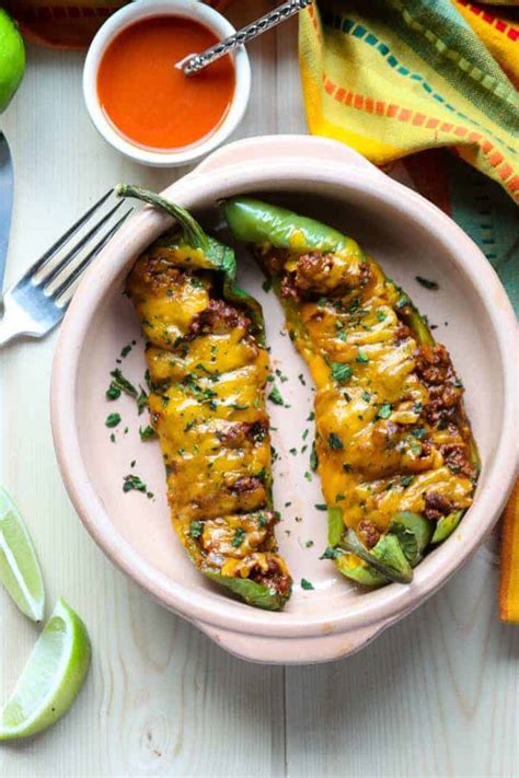 Stuffed Anaheim Peppers Recipe with Beef & Cheese - The Food Blog