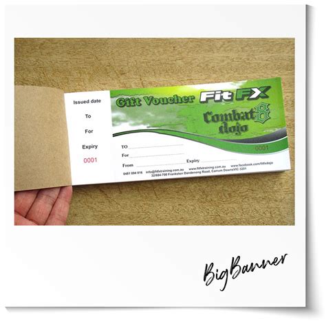 Gift Voucher / Gift Certificate (Cheque Book Style)