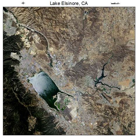 Aerial Photography Map of Lake Elsinore, CA California