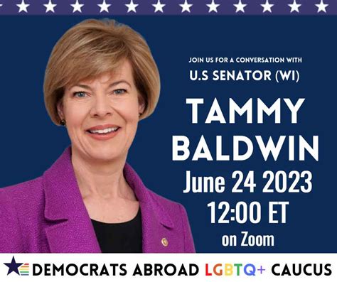 Senator Tammy Baldwin speaks with Democrats Abroad