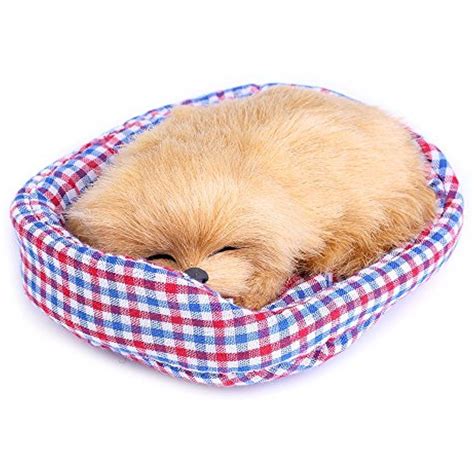 Kids Lovely Simulation Sleeping Dog Sounding Plush Toy Puppy Doll with Nest Birthday Christmas ...