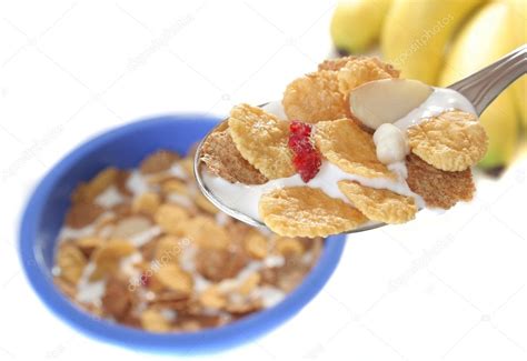 Cereal bowl and spoon Stock Photo by ©lemonpink 1695127