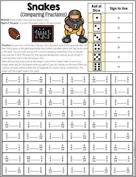 Fractions Games for 4th Grade – Games 4 Gains