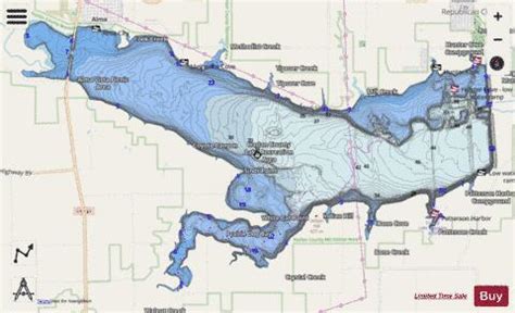 Harlan County Lake Fishing Map | Nautical Charts App