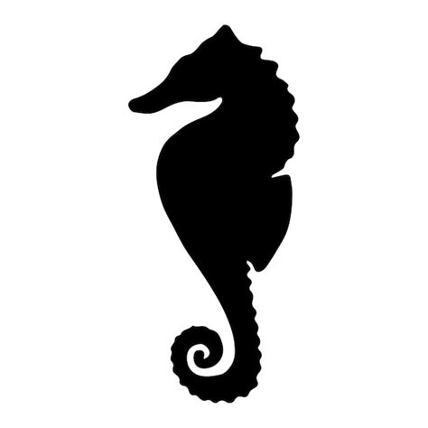 Simple Seahorse Silhouette