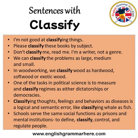 Sentences with Classify, Classify in a Sentence in English, Sentences For Classify - English ...