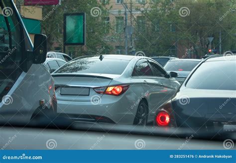 Traffic Jam in a City Street Road Stock Photo - Image of commute, stress: 283251476