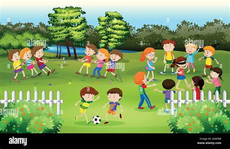 Kids Playing Games Clipart