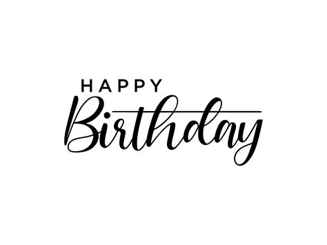 Happy Birthday text lettering calligraphy with Black ornament isolated ...