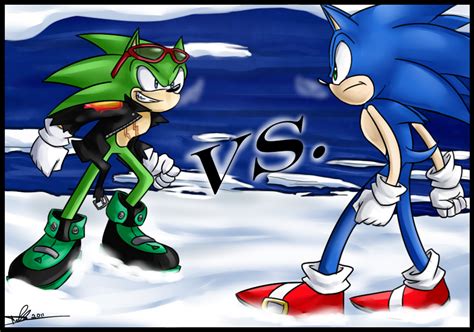 Scourge Vs. Sonic by ProSonic on DeviantArt