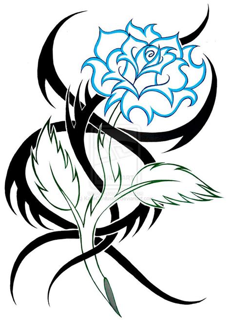 rose tribal 2 by KatieConfusion on DeviantArt | Flower drawing, Roses drawing, Tribal drawings