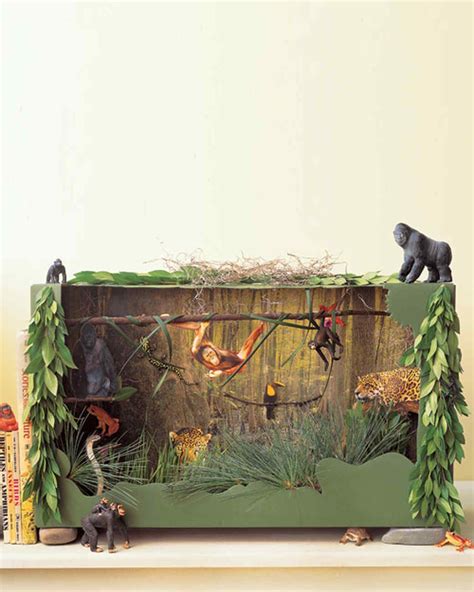 Jungle Diorama | Diorama kids, Summer crafts for kids, Nature crafts