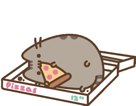 How To Draw Pusheen Cat Eating Pizza