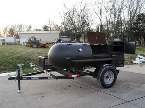 Smoker Trailer Pull Behind Wood 59"x 29" Charcoal Pit Wood Cage BBQ Cooker | Churrasqueira forno ...
