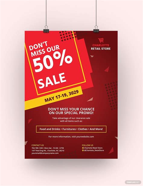 Retail Sale Poster Template in PSD, Illustrator, Pages - Download | Template.net