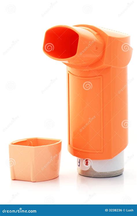 Orange Asthma Inhaler And Hood Royalty Free Stock Image - Image: 3238236