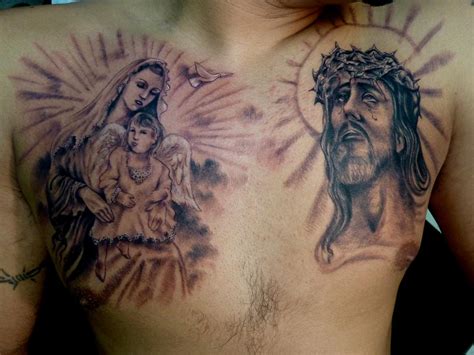 Jesus & Virgin Mary by Mully: TattooNOW