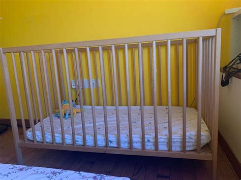 Ikea Baby Cot with Mattress, Babies & Kids, Baby Nursery & Kids Furniture, Cots & Cribs on Carousell