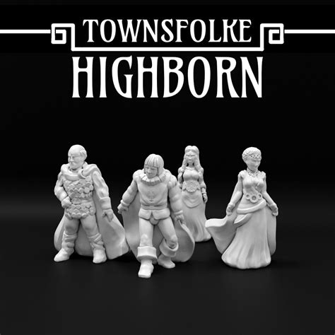 Resin 28mm Highborn Miniatures Set. Medieval Miniatures Set Towns ...