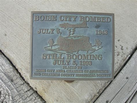 Boise City's Bombing Historic Marker | Boise City, Oklahoma … | Flickr